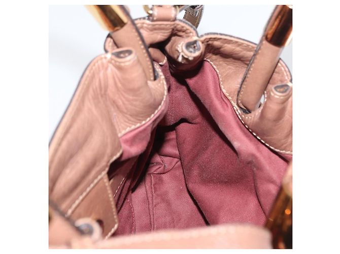 Chloé Borsa a mano Chloe Victoria in pelle 2 in 1 marrone oro Auth BA10608 D'oro - vista 20