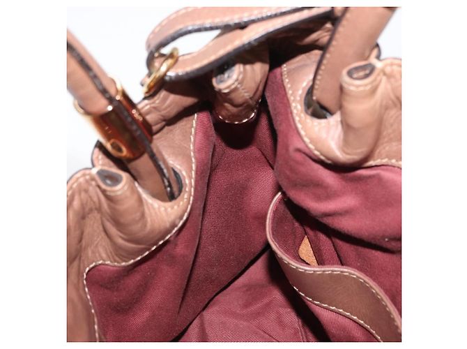 Chloé Borsa a mano Chloe Victoria in pelle 2 in 1 marrone oro Auth BA10608 D'oro - vista 21