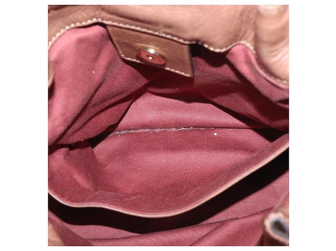 Chloé Borsa a mano Chloe Victoria in pelle 2 in 1 marrone oro Auth BA10608 D'oro - vista 22