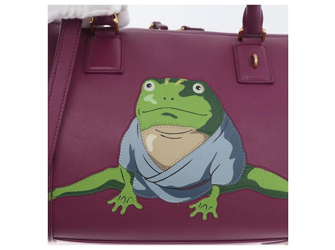 LOEWE Anagram Studio Ghibli Americana 28 Borsa in Pelle 2way Viola Auth 172539SM D'oro Porpora - vista 21
