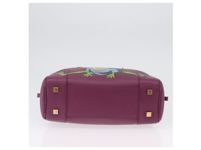 LOEWE Anagram Studio Ghibli Americana 28 Borsa in Pelle 2way Viola Auth 172539SM D'oro Porpora - vista 5