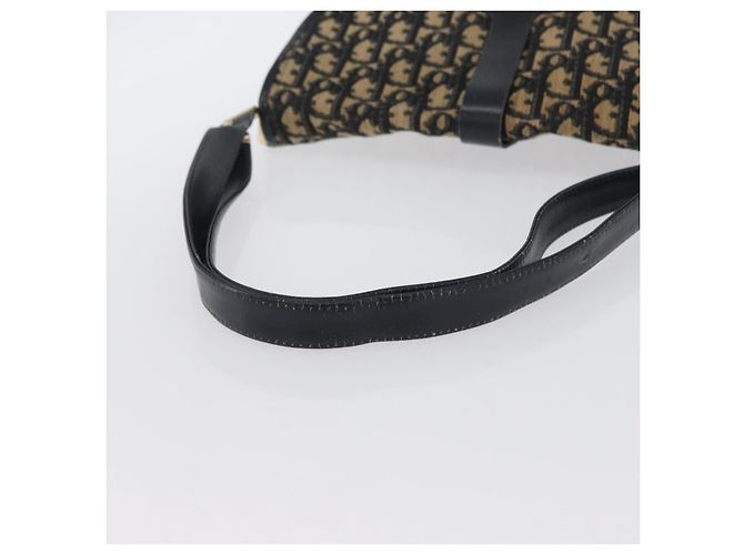 Borsa a Spalla in Tela Trotter Christian Dior Blu Navy Oro Auth 172525 D'oro - vista 8