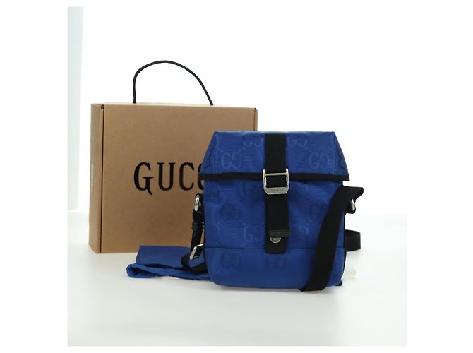 Borsa a Spalla GG Canvas Gucci Blu 643858 Auth LNZ169M - vista 12