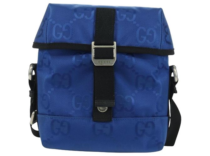 Borsa a Spalla GG Canvas Gucci Blu 643858 Auth LNZ169M - vista 13