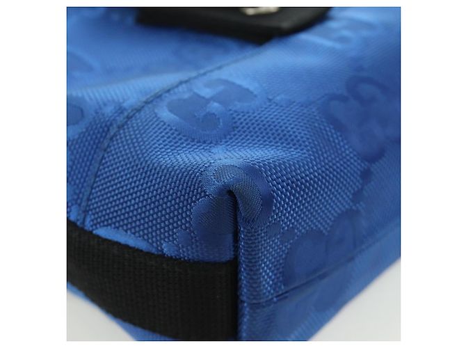 Borsa a Spalla GG Canvas Gucci Blu 643858 Auth LNZ169M - vista 8
