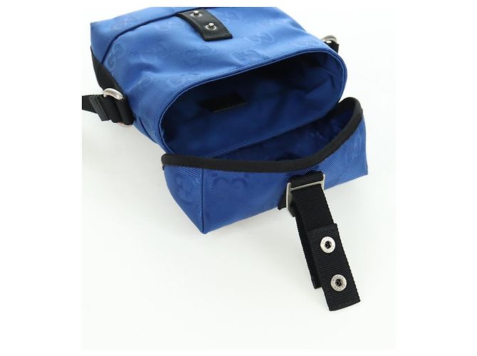 Borsa a Spalla GG Canvas Gucci Blu 643858 Auth LNZ169M - vista 9