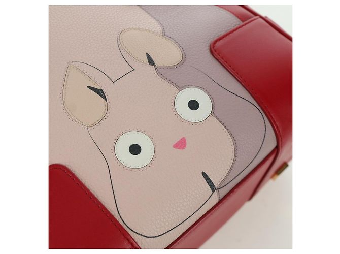 LOEWE - Amazona 21 Tasche aus rotem Leder Spirited Away von Studio Ghibli Auth 166973SM Golden - Ansicht 19