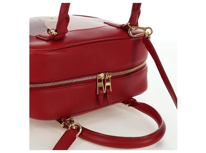 LOEWE - Amazona 21 Tasche aus rotem Leder Spirited Away von Studio Ghibli Auth 166973SM Golden - Ansicht 6