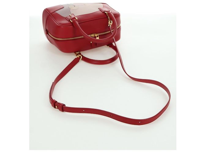 LOEWE - Amazona 21 Tasche aus rotem Leder Spirited Away von Studio Ghibli Auth 166973SM Golden - Ansicht 8