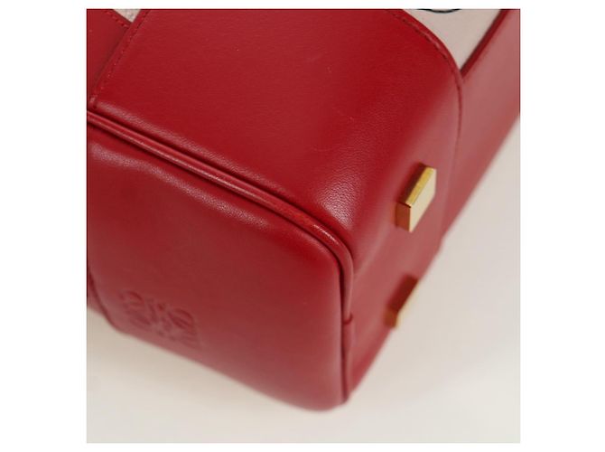 LOEWE - Amazona 21 Tasche aus rotem Leder Spirited Away von Studio Ghibli Auth 166973SM Golden - Ansicht 9