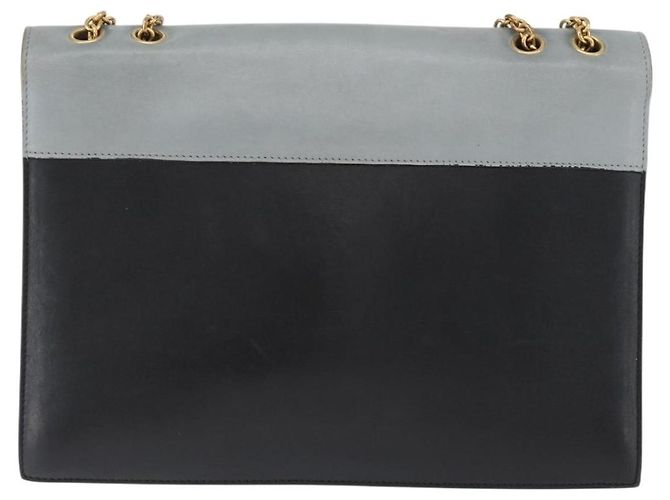 Céline CELINE Große Umhängetasche mit Klappe aus Leder Mehrfarbig Gold Auth BA11111 - Ansicht 2