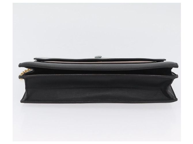 Céline CELINE Große Umhängetasche mit Klappe aus Leder Mehrfarbig Gold Auth BA11111 - Ansicht 5