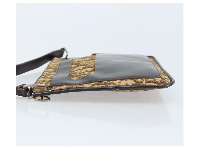 Borsa a Spalla in Tela Trotter Christian Dior Beige Auth LNZ041 - vista 4