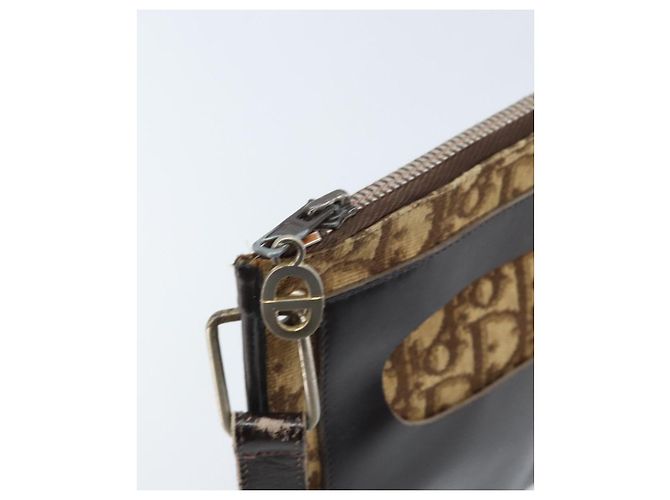 Borsa a Spalla in Tela Trotter Christian Dior Beige Auth LNZ041 - vista 9