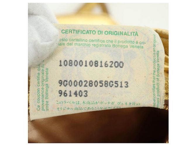 Zaino in pelle Bottega Veneta oro Auth 172406V D'oro - vista 11