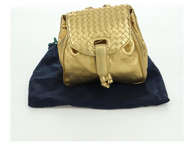 Zaino in pelle Bottega Veneta oro Auth 172406V D'oro - vista 12