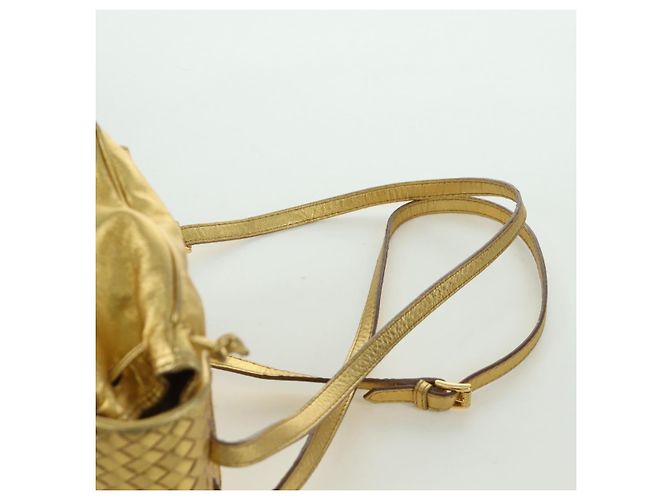 Zaino in pelle Bottega Veneta oro Auth 172406V D'oro - vista 14