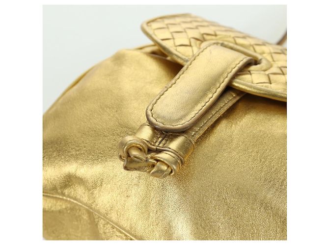 Zaino in pelle Bottega Veneta oro Auth 172406V D'oro - vista 19