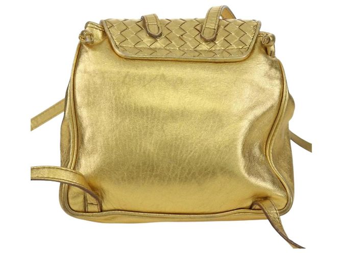 Zaino in pelle Bottega Veneta oro Auth 172406V D'oro - vista 2