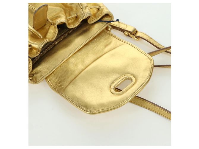 Zaino in pelle Bottega Veneta oro Auth 172406V D'oro - vista 21