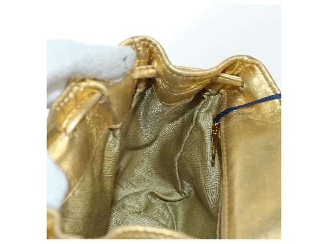 Zaino in pelle Bottega Veneta oro Auth 172406V D'oro - vista 23
