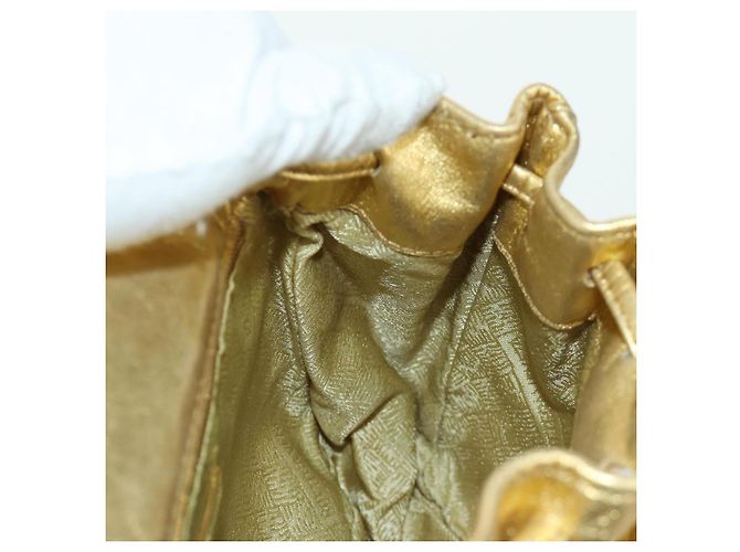 Zaino in pelle Bottega Veneta oro Auth 172406V D'oro - vista 24