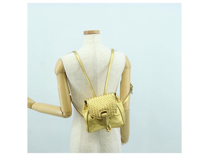 Zaino in pelle Bottega Veneta oro Auth 172406V D'oro - vista 27
