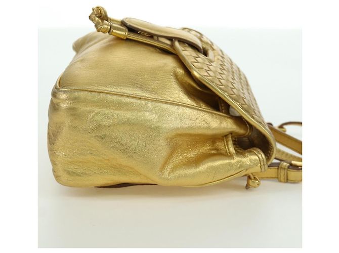 Zaino in pelle Bottega Veneta oro Auth 172406V D'oro - vista 4