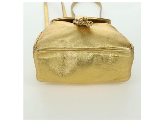 Zaino in pelle Bottega Veneta oro Auth 172406V D'oro - vista 5