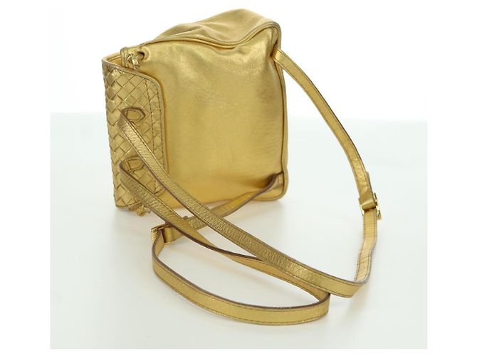 Zaino in pelle Bottega Veneta oro Auth 172406V D'oro - vista 7