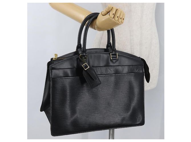 LOUIS VUITTON Borsa a Mano Epi Riviera Nera M48182 LV Auth LNZ511 Nero - vista 23