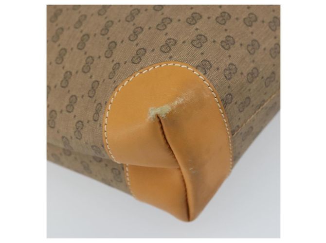 Gucci Borsa tote Micro GG Supreme in PVC beige e oro 002 58 0054 Auth ki6529 D'oro - vista 16