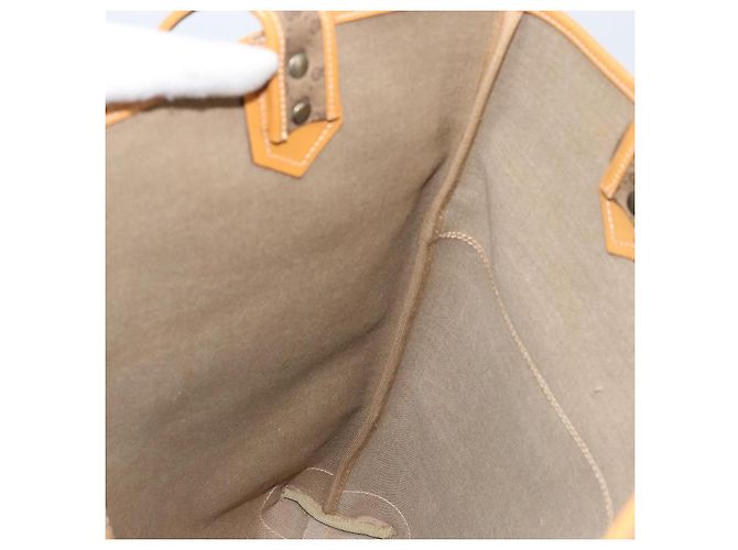 Gucci Borsa tote Micro GG Supreme in PVC beige e oro 002 58 0054 Auth ki6529 D'oro - vista 18