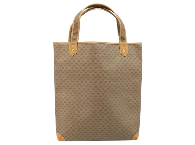 Gucci Borsa tote Micro GG Supreme in PVC beige e oro 002 58 0054 Auth ki6529 D'oro - vista 2