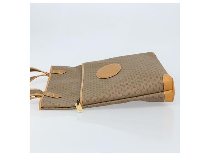 Gucci Borsa tote Micro GG Supreme in PVC beige e oro 002 58 0054 Auth ki6529 D'oro - vista 4