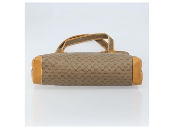 Gucci Borsa tote Micro GG Supreme in PVC beige e oro 002 58 0054 Auth ki6529 D'oro - vista 5