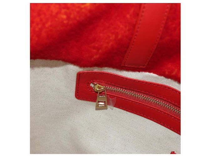LOEWE - Bolsa Flamenco Calcifer de Ghibli - Castelo Móvel do Howl Auth 166906SM Vermelho - vista 24