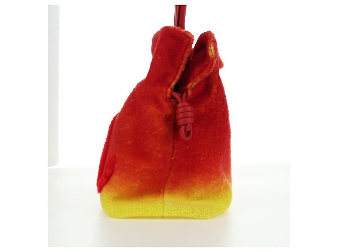LOEWE - Bolsa Flamenco Calcifer de Ghibli - Castelo Móvel do Howl Auth 166906SM Vermelho - vista 3