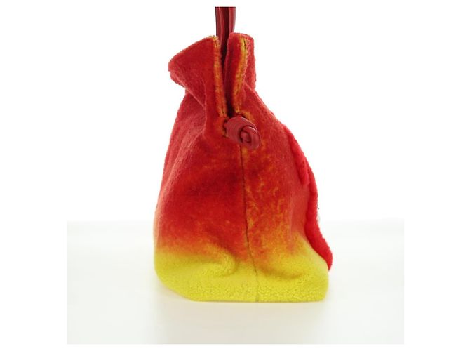 LOEWE - Bolsa Flamenco Calcifer de Ghibli - Castelo Móvel do Howl Auth 166906SM Vermelho - vista 4