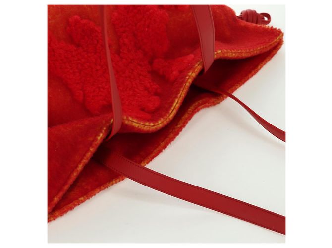 LOEWE - Bolsa Flamenco Calcifer de Ghibli - Castelo Móvel do Howl Auth 166906SM Vermelho - vista 6