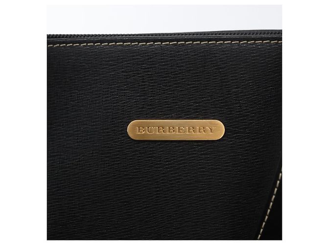 Borsa Tote in Pelle Nera e Oro Auth ka2760 di BURBERRY Nero D'oro - vista 11