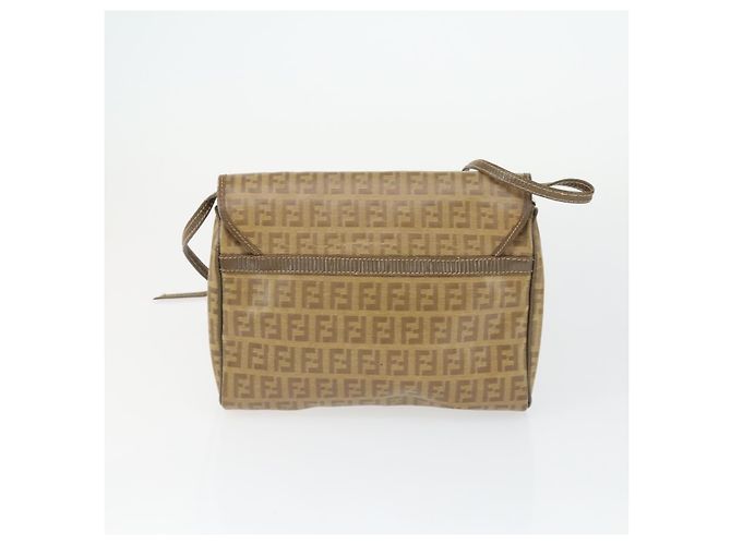 Borsa FENDI Zucchino Zucca in nylon, pelle, PVC e tela 2 pezzi nero marrone Auth fm5169 - vista 10
