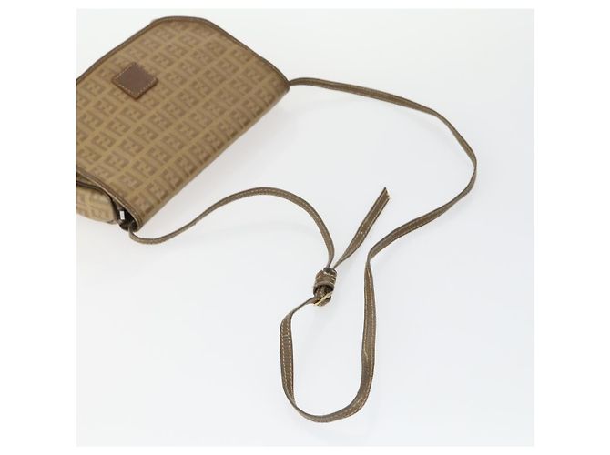 Borsa FENDI Zucchino Zucca in nylon, pelle, PVC e tela 2 pezzi nero marrone Auth fm5169 - vista 12
