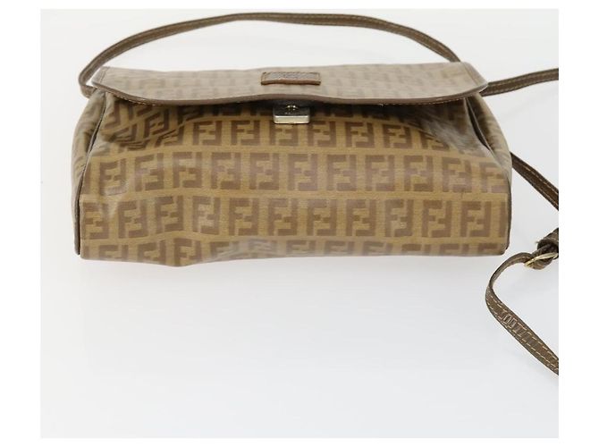 Borsa FENDI Zucchino Zucca in nylon, pelle, PVC e tela 2 pezzi nero marrone Auth fm5169 - vista 15