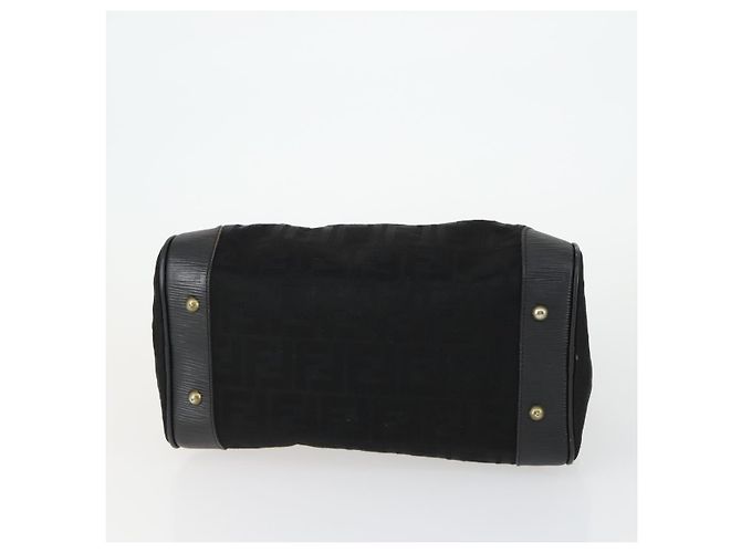 Borsa FENDI Zucchino Zucca in nylon, pelle, PVC e tela 2 pezzi nero marrone Auth fm5169 - vista 21