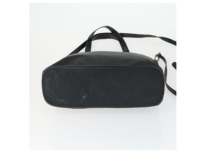 Borsa FENDI Zucchino Zucca in nylon, pelle, PVC e tela 2 pezzi nero marrone Auth fm5169 - vista 6