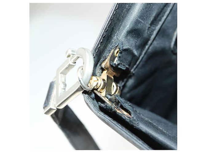 Borsa FENDI Zucchino Zucca in nylon, pelle, PVC e tela 2 pezzi nero marrone Auth fm5169 - vista 7