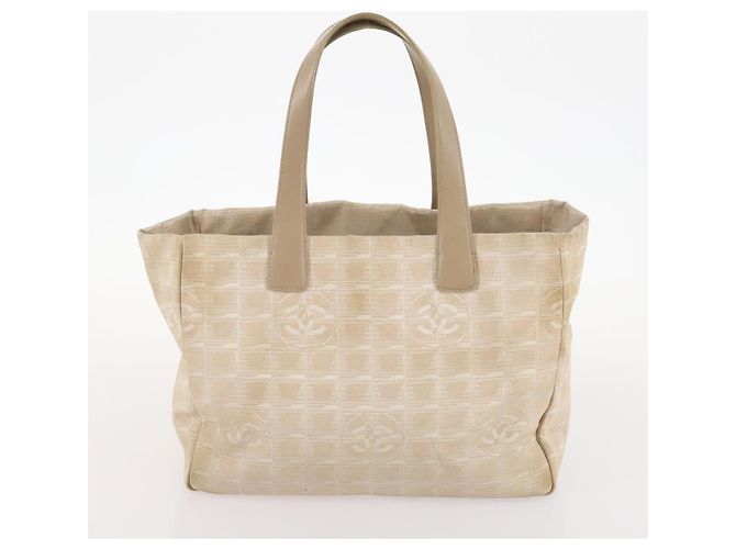 CHANEL Nueva Bolsa Tote de Viaje de Nylon 3 Set Beige CC Auth ep13033 - vista 15