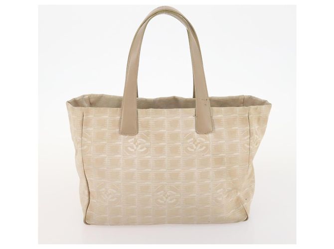 CHANEL Nueva Bolsa Tote de Viaje de Nylon 3 Set Beige CC Auth ep13033 - vista 16