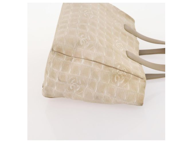 CHANEL Nueva Bolsa Tote de Viaje de Nylon 3 Set Beige CC Auth ep13033 - vista 17